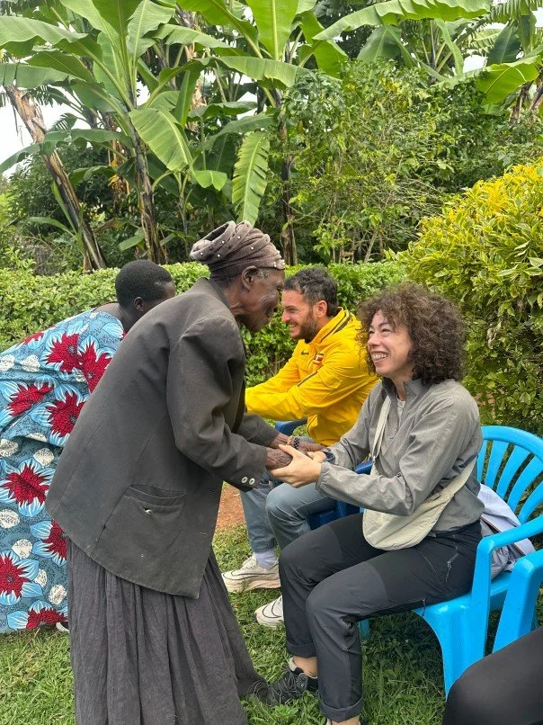 Greeting the Kapchorwa Mamas