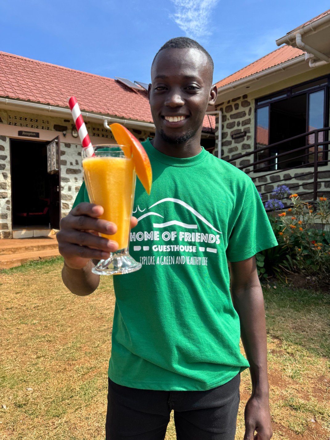 Waiter Derrick fresh juice 