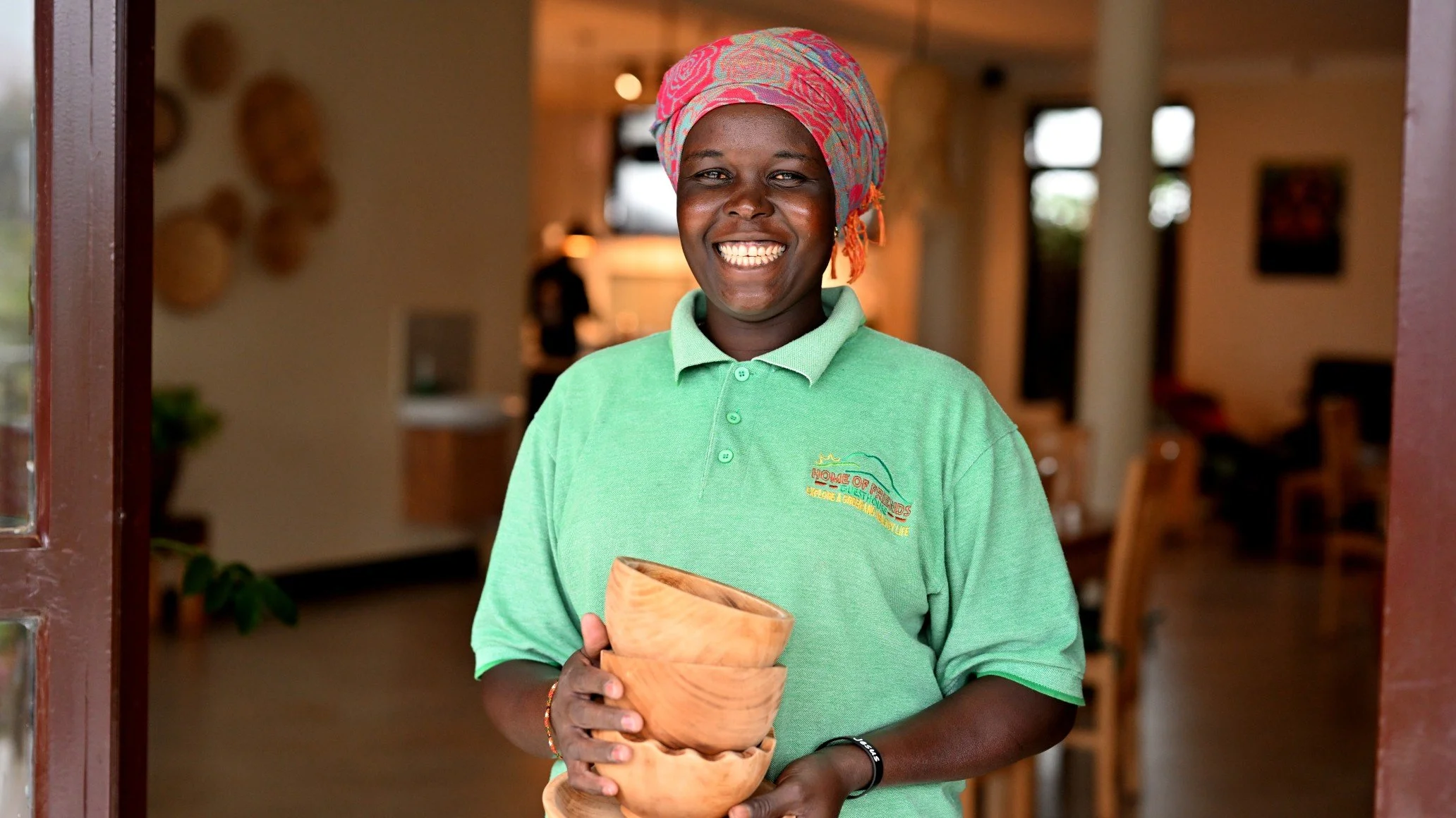Staff welcoming guests restaurant