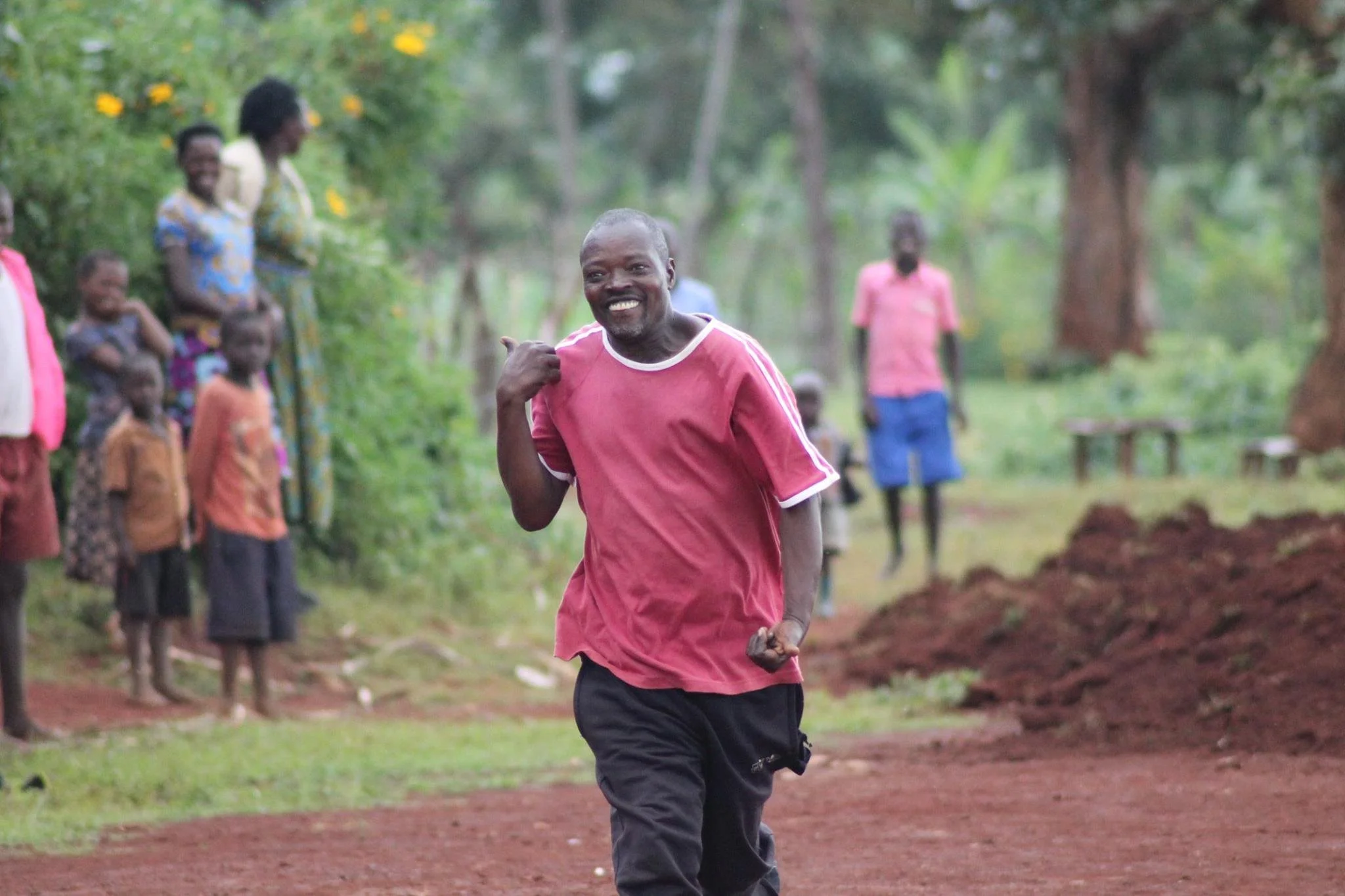 A runner from the village of Kapkoch during a Community sports event in 2019