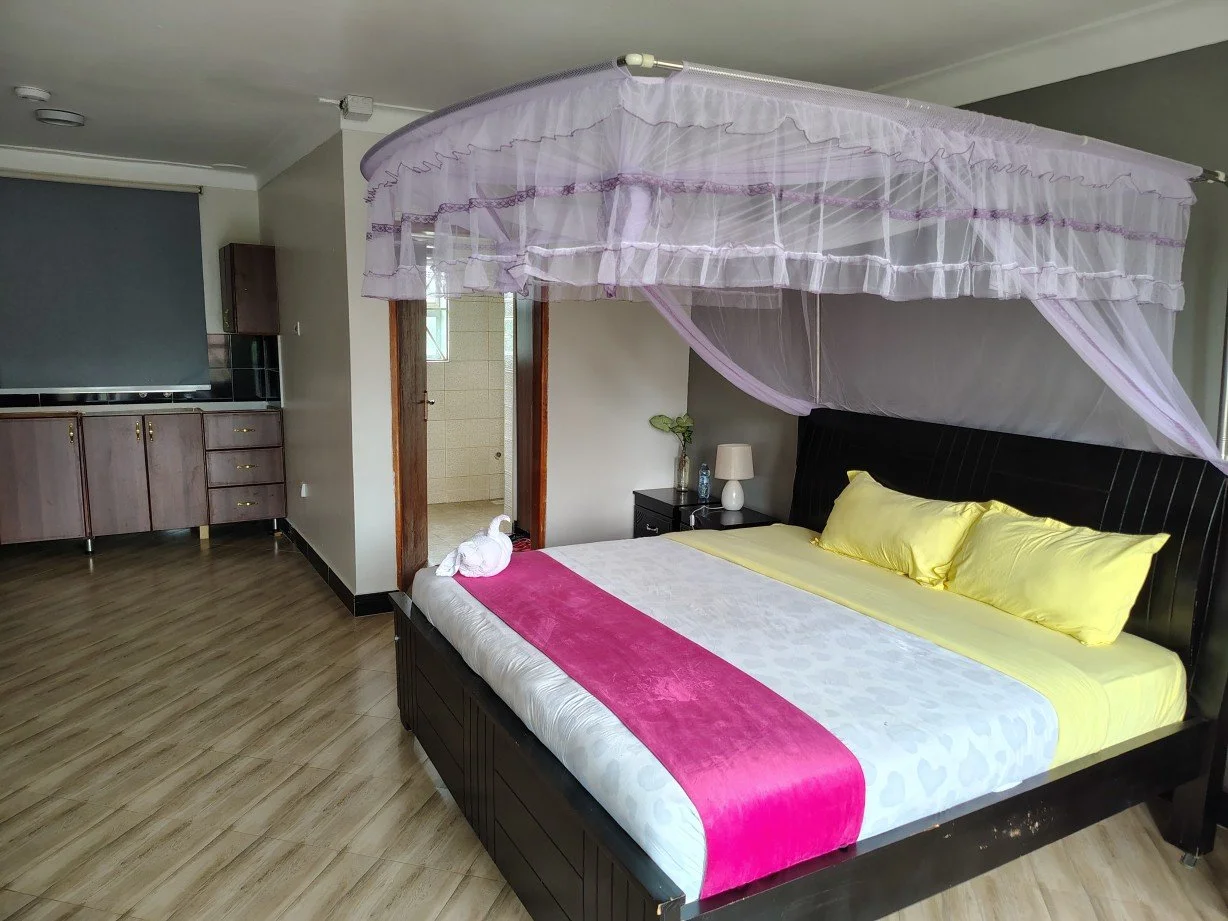 A double room at Riverine Resort in Bududa, Mount Elgon