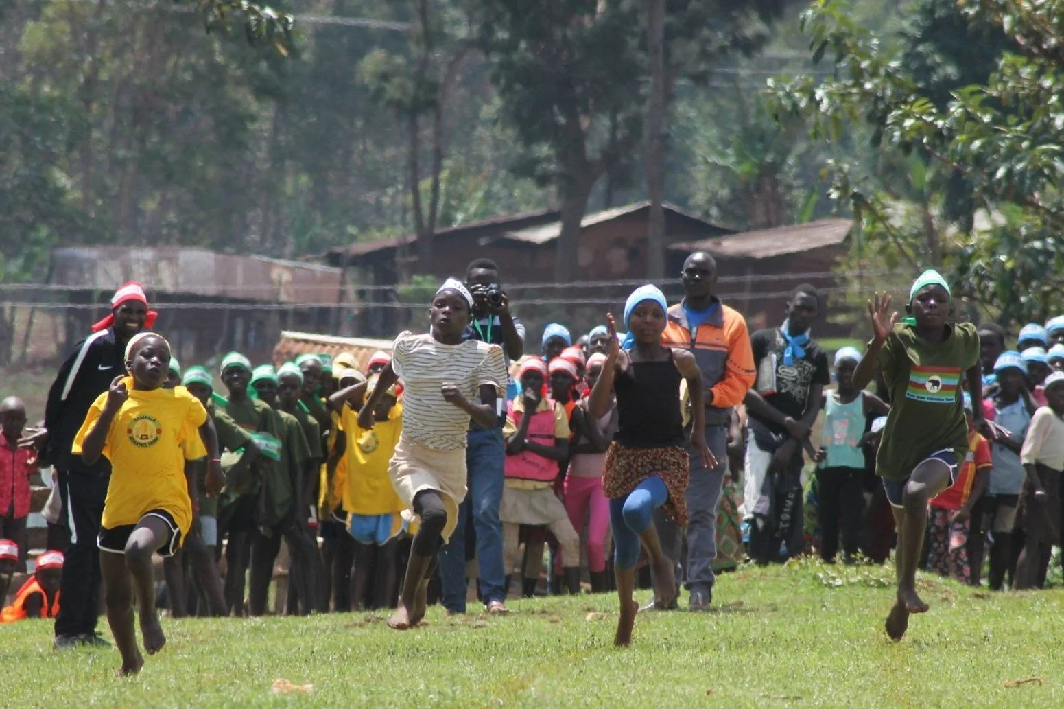 A 100 meter Kids Athletics race during a Home of Talents event in 2019
