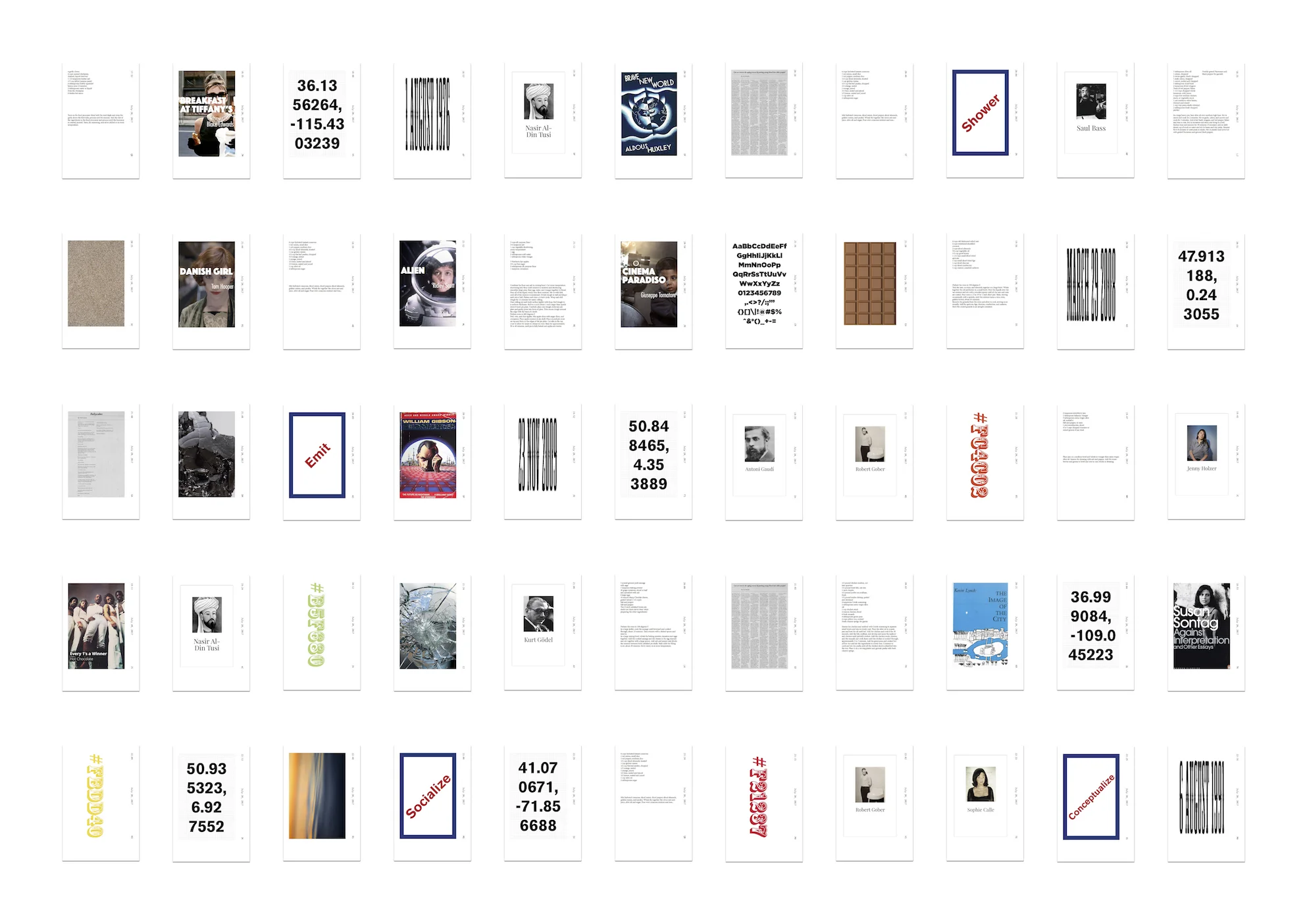 Sample of 55 cards generated by OBIE on the 20th of July&nbsp;