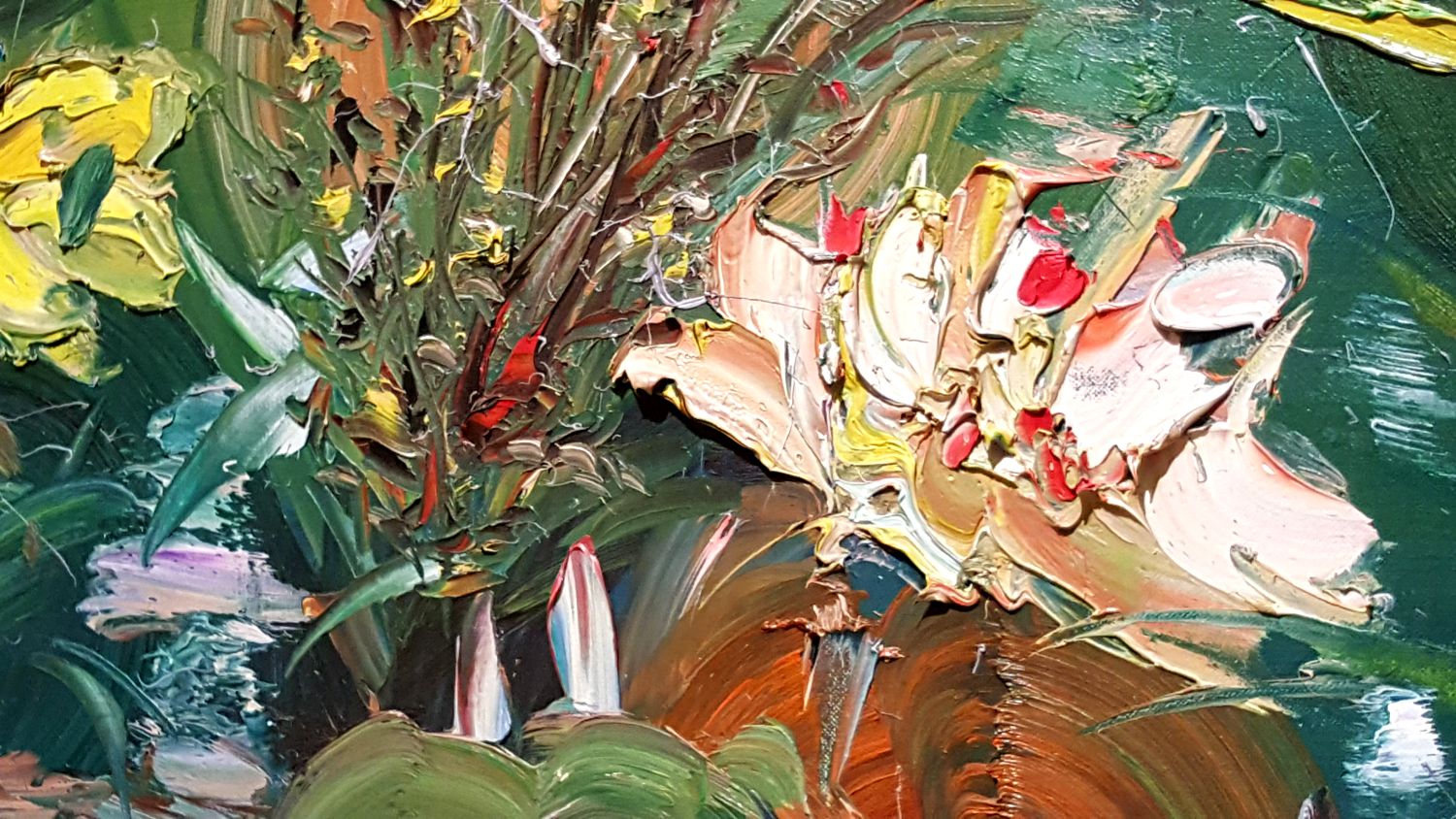 Close-up of an Oil Painting by Zhou Chang Xin National Museum of China, Beijing