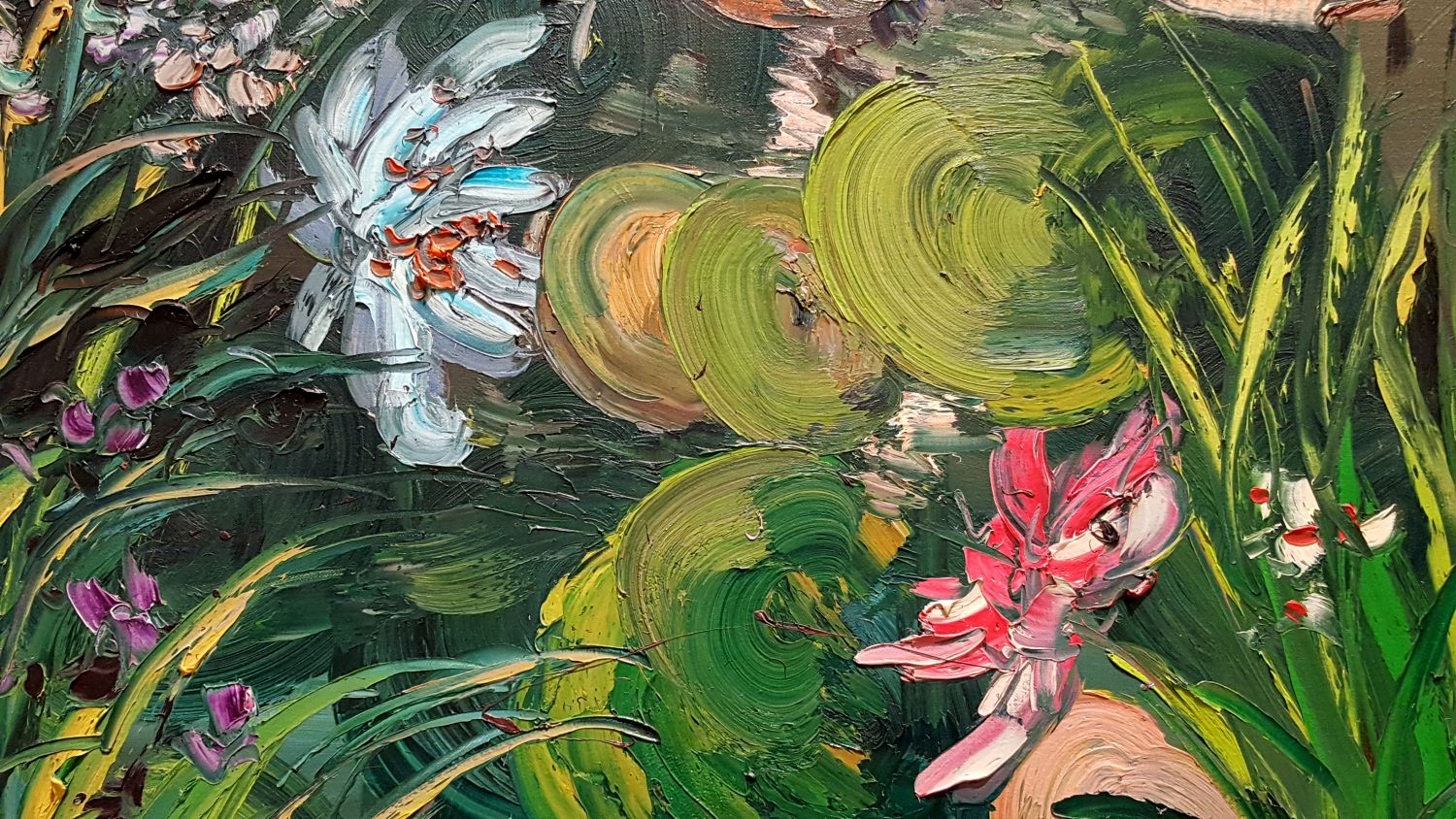 Close-up of an Oil Painting by Zhou Chang Xin National Museum of China, Beijing