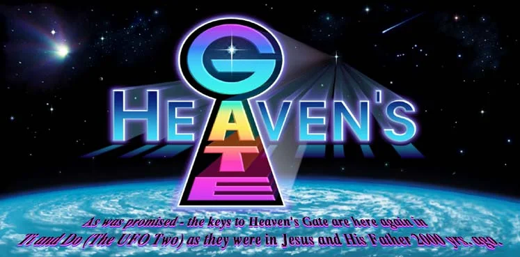 The Heaven’s Gate cult’s disturbingly ugly logo.