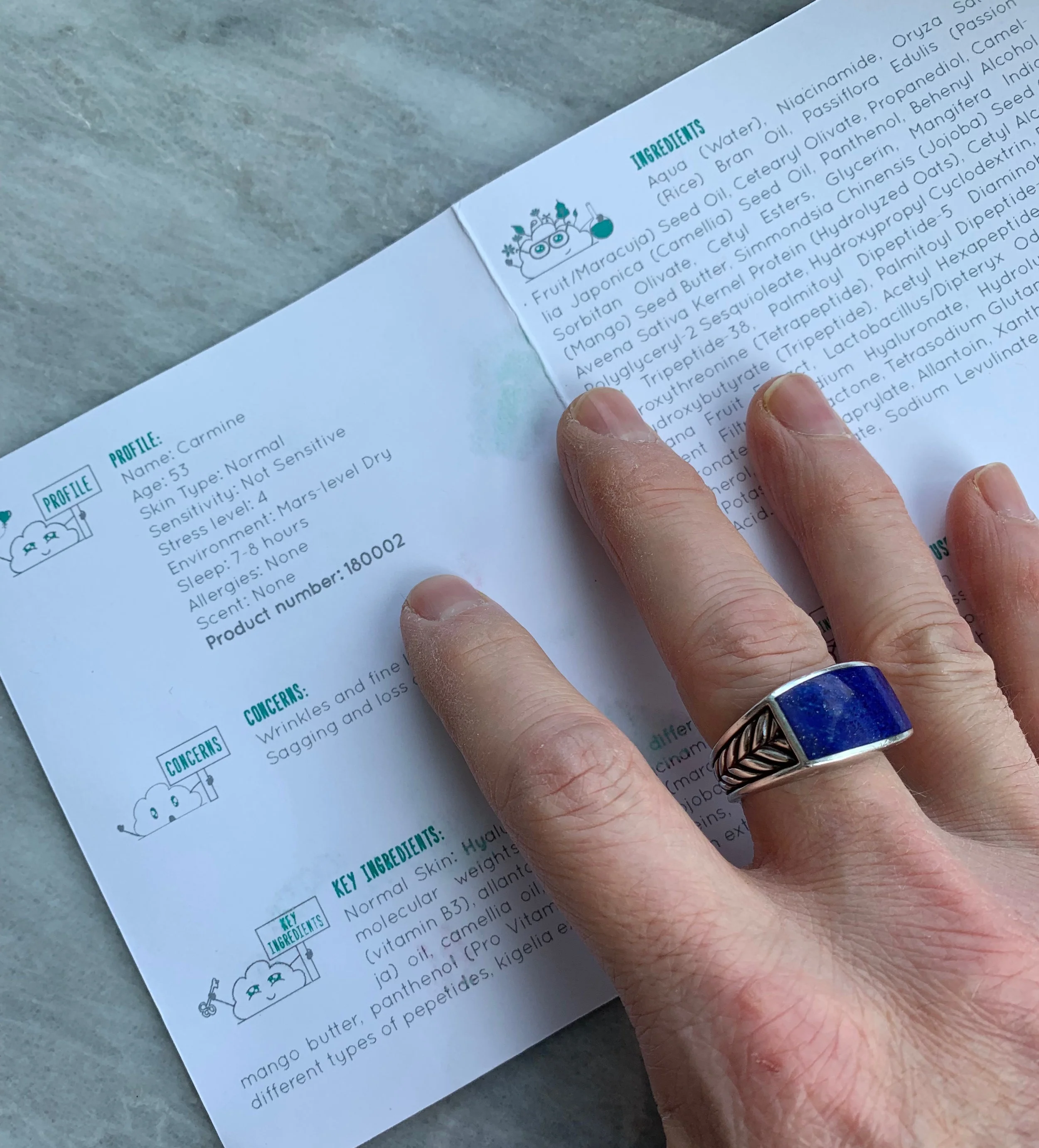 The Product Identity Card included with every custom order.