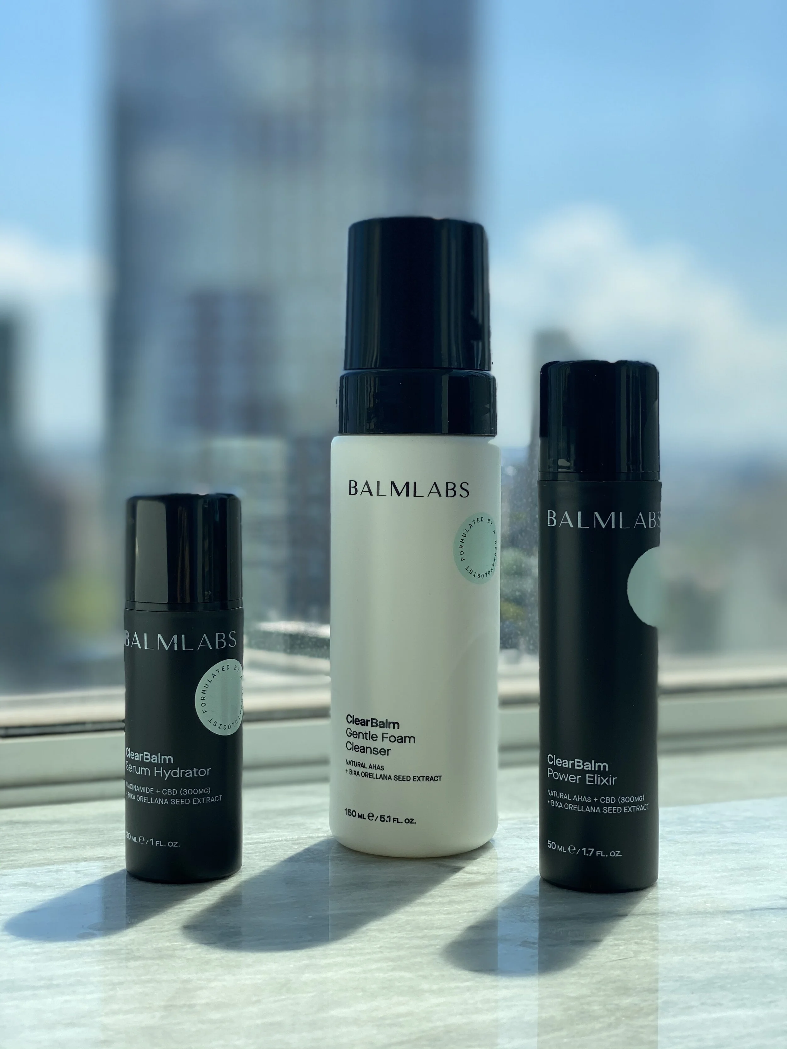 BALM LABS FACIAL SKINCARE WITH CBD TO BALANCE, CALM AND TREAT ACNE AND BLEMISH-PRONE SKIN