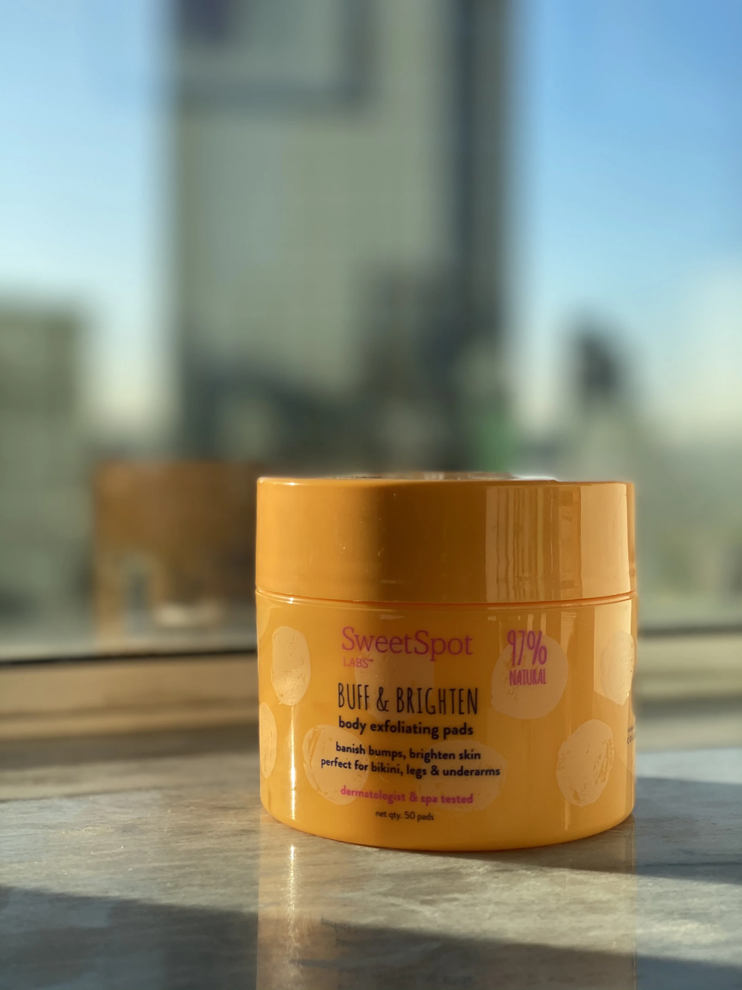 PRODUCT REVIEW: SWEET SPOT BUFF &amp; BRIGHTEN BODY EXFOLIATING PADS – BEST NATURAL DEODORANT WITH GLYCOLIC ACID