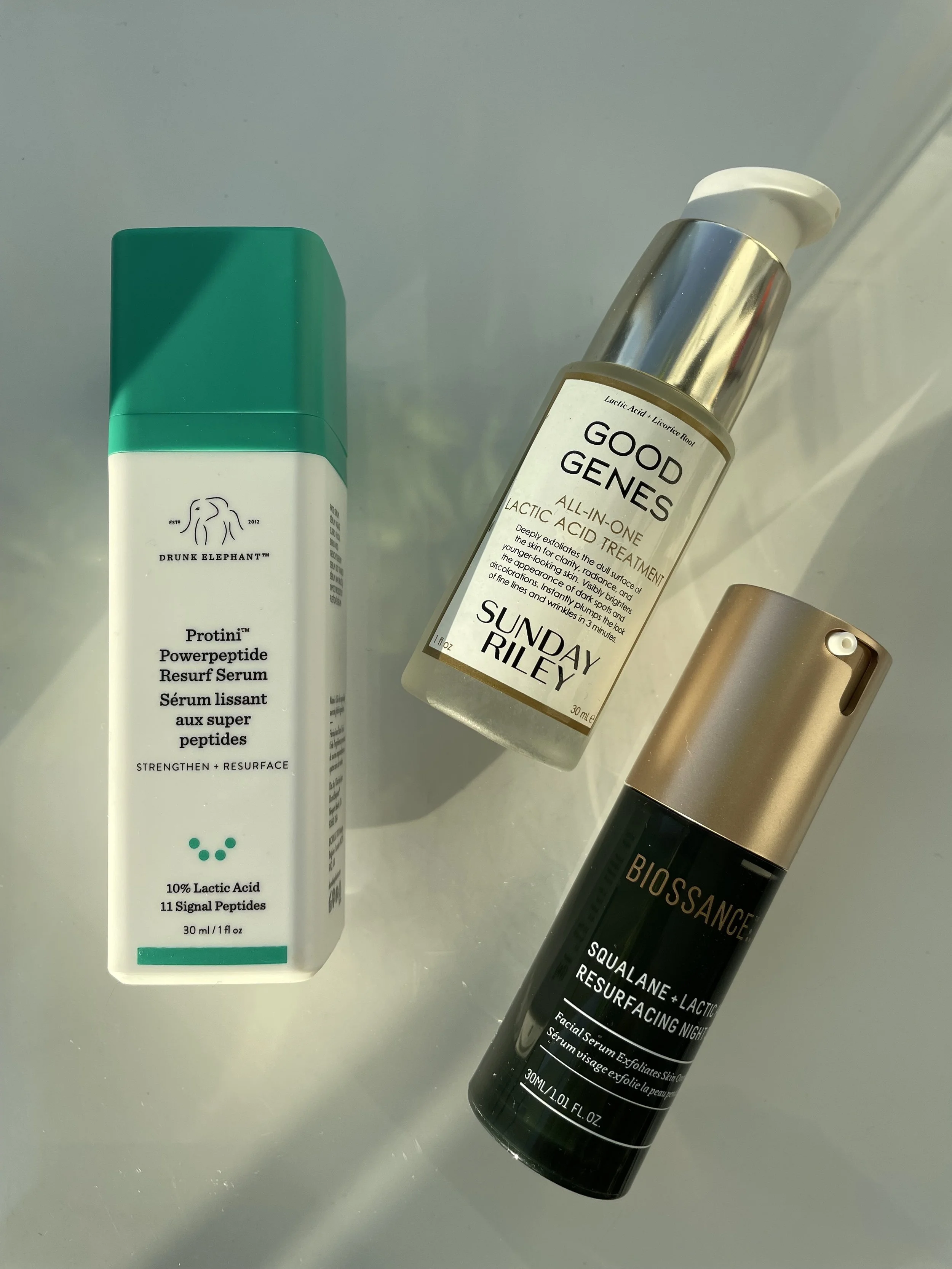 3 LACTIC ACID TREATMENTS TO GET YOUR COMPLEXION LIT IN THE NEW YEAR FROM DRUNK ELEPHANT, BIOSSANCE AND  SUNDAY RILEY – BEST LACTIC ACID SERUMS, BEST EXFOLIATING SERUMS WITH LACTIC ACID