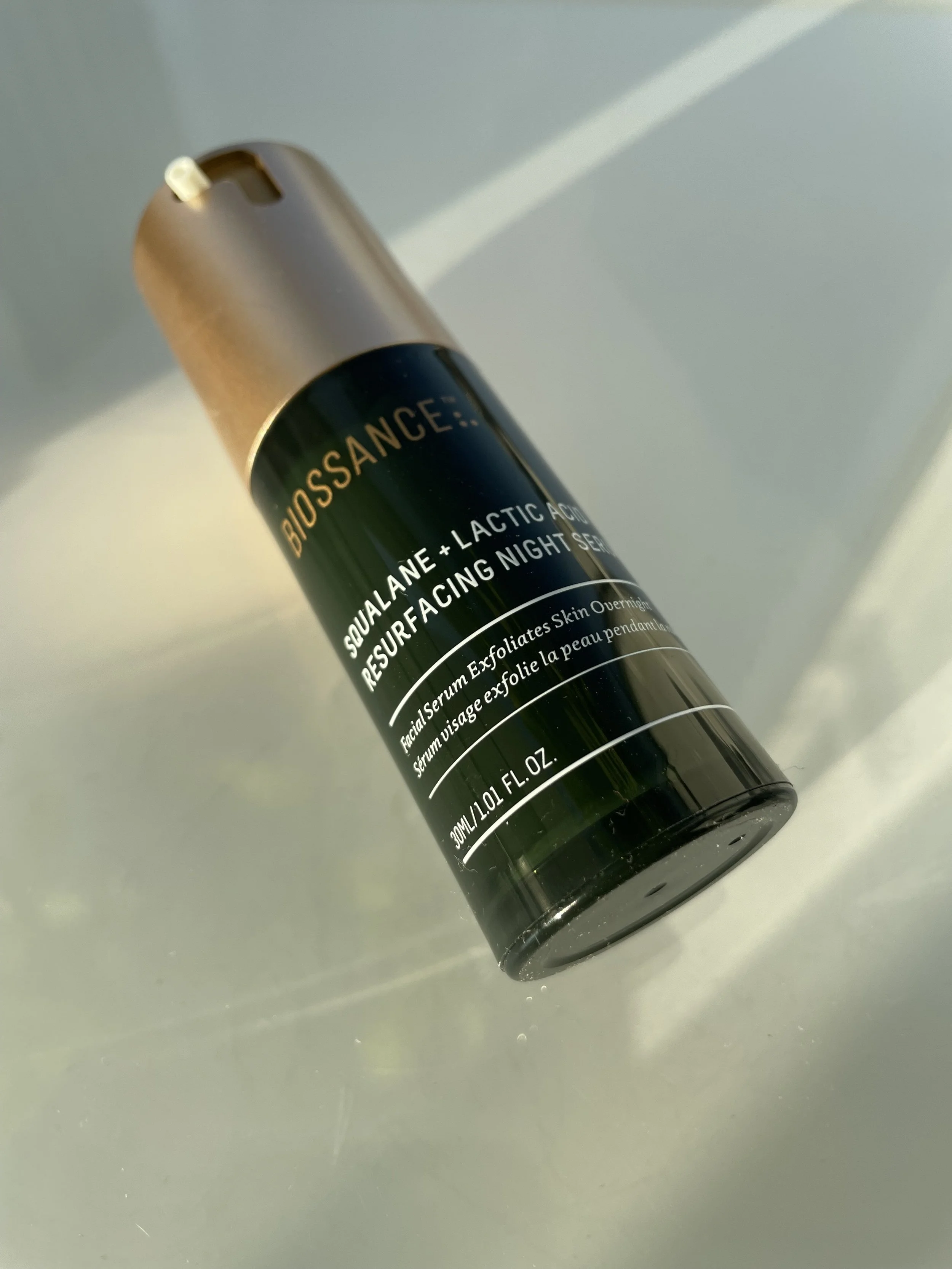 PRODUCT REVIEW: BIOSSANCE SQUALANE + 10% LACTIC ACID RESURFACING NIGHT SERUM – BEST LACTIC ACID SERUM, BEST EXFOLIATING SERUM WITH LACTIC ACID