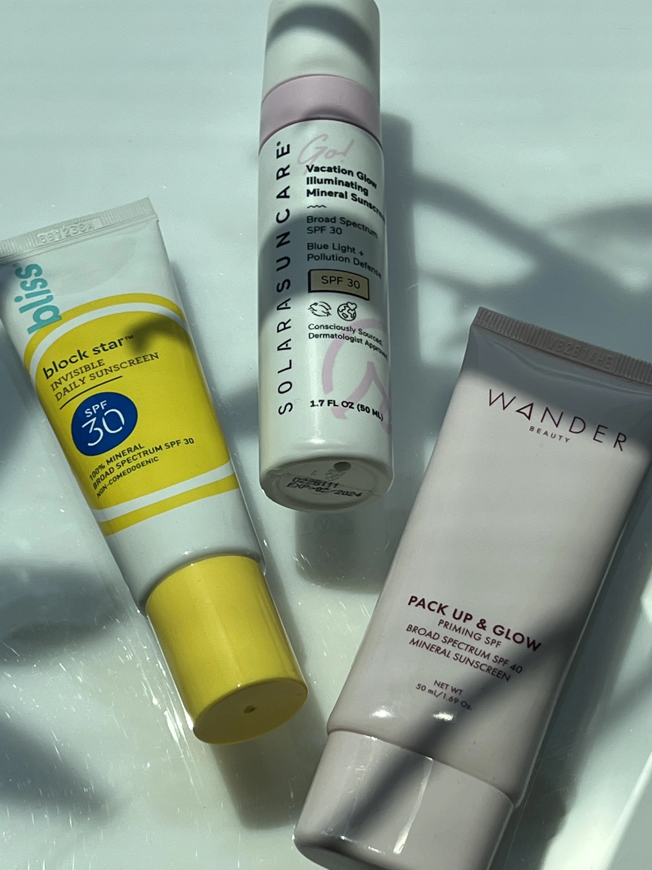 THREE TINTED SUNSCREENS I'M OBSESSED WITH FROM WANDER BEAUTY, BLISS AND SOLARA SUNCARE - BEST TINTED SUNSCREEN, BEST PRIMER WITH SPF