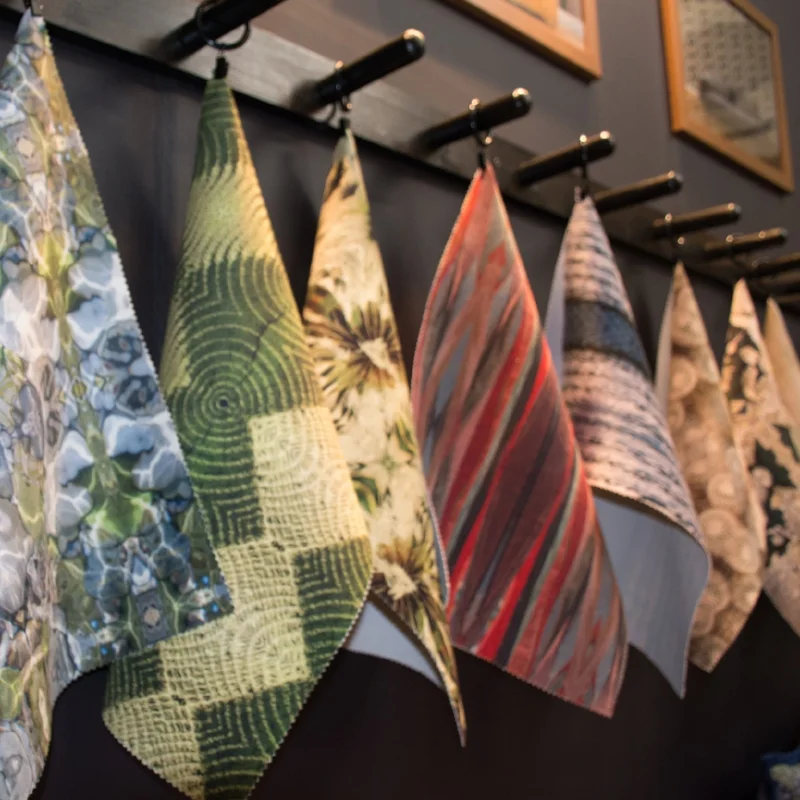 Kates work enthuses style, a love of texture and a deep connection to nature. Steeped in Luxury, her Velvet fabrics are delicious!…