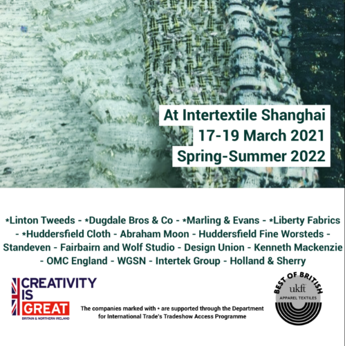 British Textiles For Today And Tomorrow At Intertextile Shanghai In March 2021
