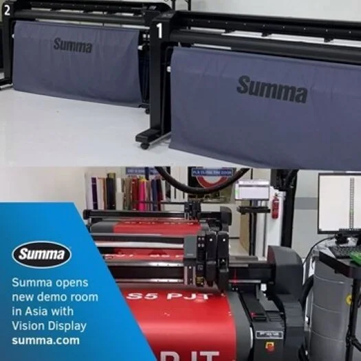 Vision Display At The Summa Demo Room In Singapore Bring Professional Cutting Displays To The Asia Pacific Market