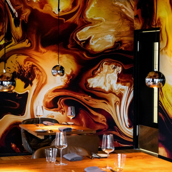 PONGS® DESCOR® Brings Dramatic Graphics And Perfect Acoustics To Michelin Starred Meerbusch Restaurant