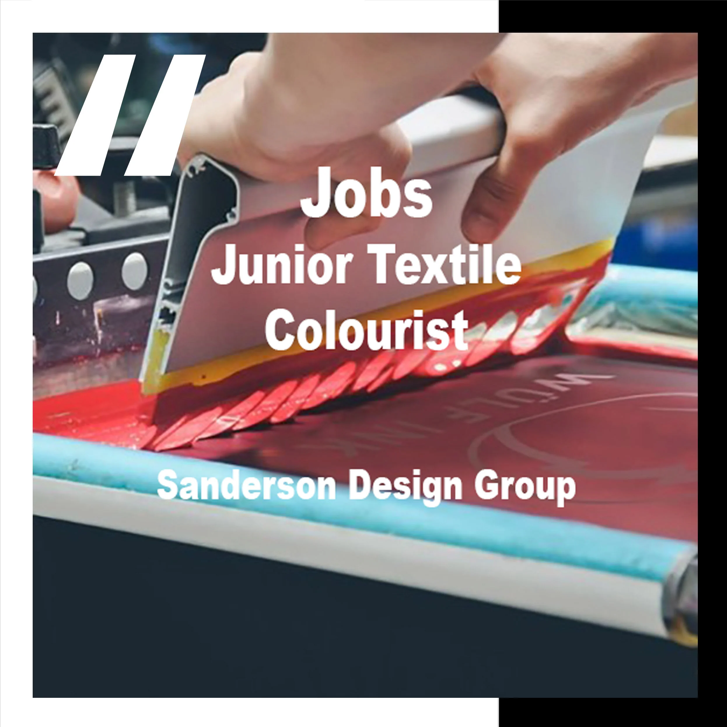 [JOBS] JUNIOR COLOURIST : SANDERSON DESIGN GROUP 