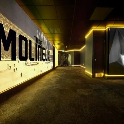 UFabrik Eco Backlit Fabric From CMYUK Used To Transform The Players’ Tunnel At Wolverhampton Wanderers