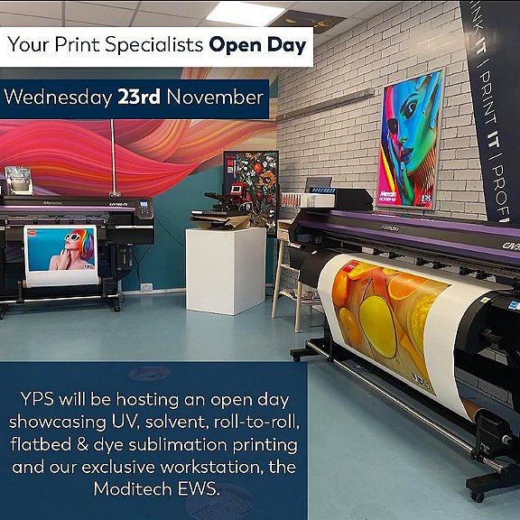 Your Print Specialists Open Day In November Will Highlight The Latest Print Technology From Mimaki, Roland, Epson And Moditech