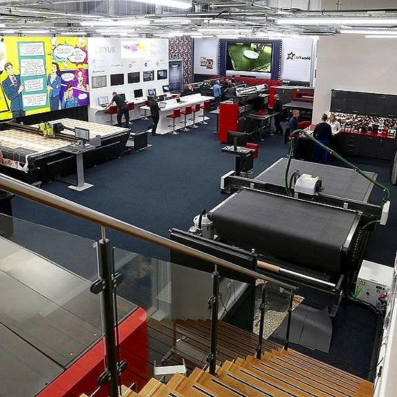 CMYUK Takes Delivery Of The New Mimaki JFX600-2513 UV LED Production Flatbed Printer At Its Showroom In Shrewsbury