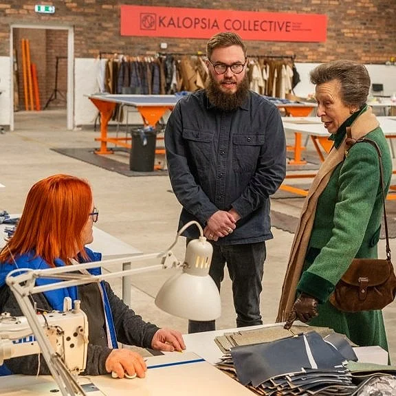 The UK Fashion &amp; Textile Association President HRH The Princess Royal Visits The Kalopsia Collective In Dunfermline