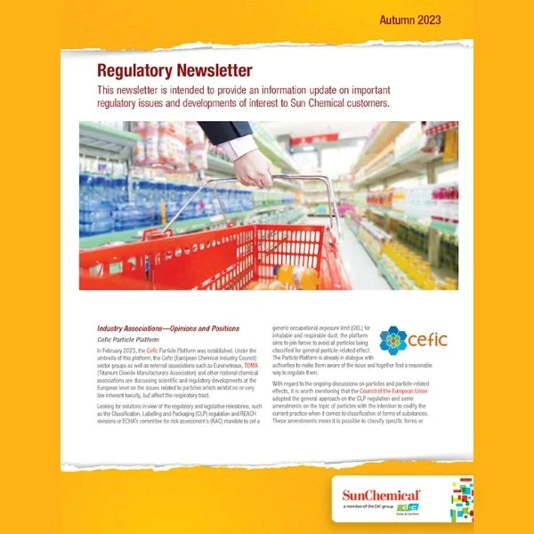 Sun Chemical Shows Ongoing Global Regulatory Leadership with Release of Autumn 2023 Regulatory Newsletter