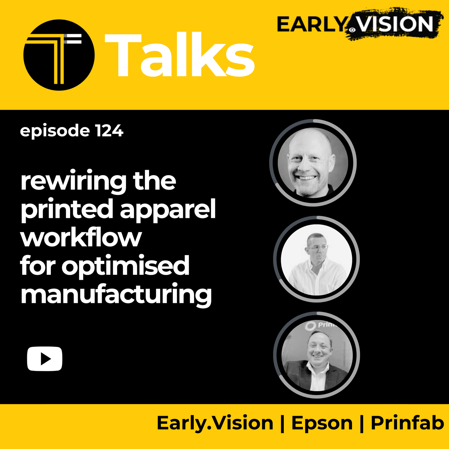 TEXINTEL TALKS - EPISODE 124 - Rewiring the Printed Apparel Production Workflow for Optimised Manufacturing episode artwork