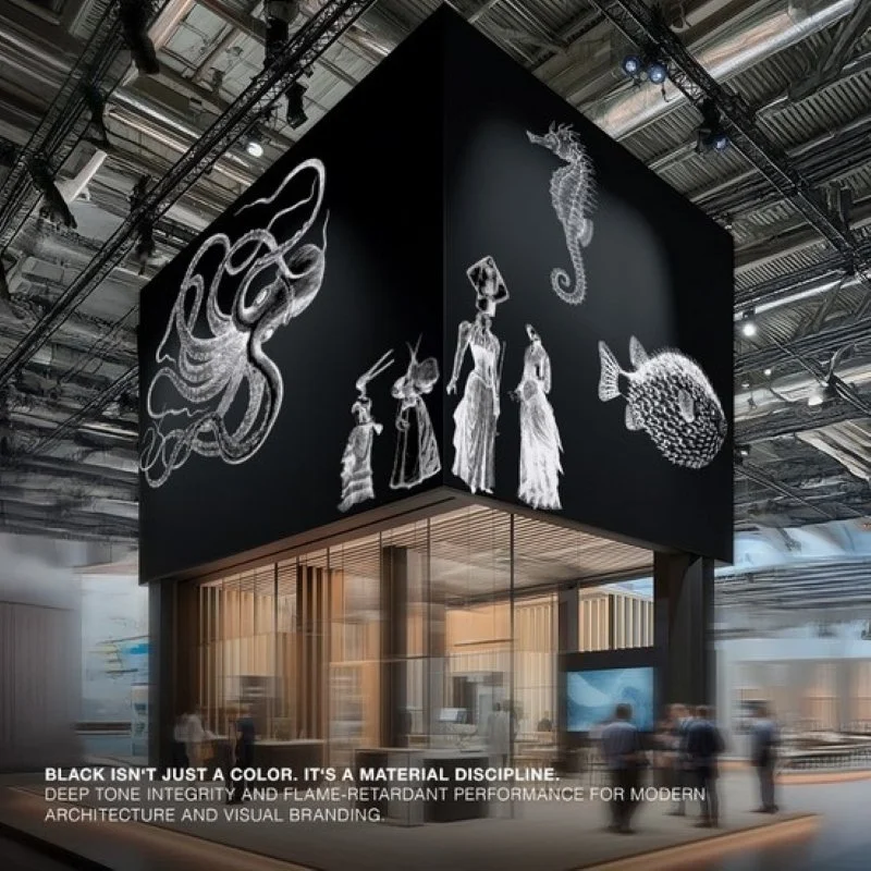 PONGS PURE BLACK ─ The Next Evolution in Sustainable Textiles for Visual Advertising