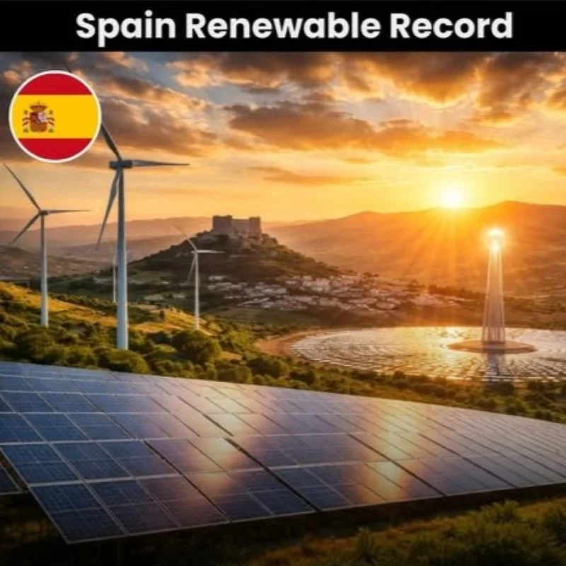 Spain Achieves Historic Milestone ─ Nation Powered Entirely by 100% Renewable Energy for Nine Consecutive Hours