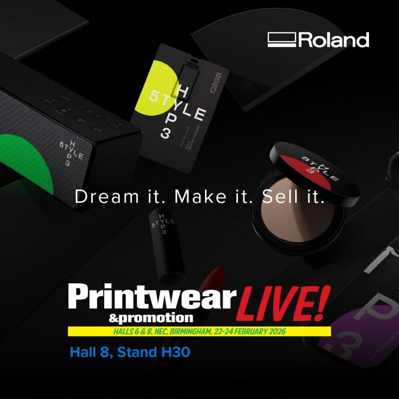 Roland DG Europe To Showcase The Future Of Personalisation And Scalable Growth At Printwear &amp; Promotion Live 2026