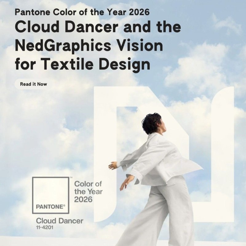Pantone Color of the Year 2026 ─ Cloud Dancer and the NedGraphics Vision for Textile Design