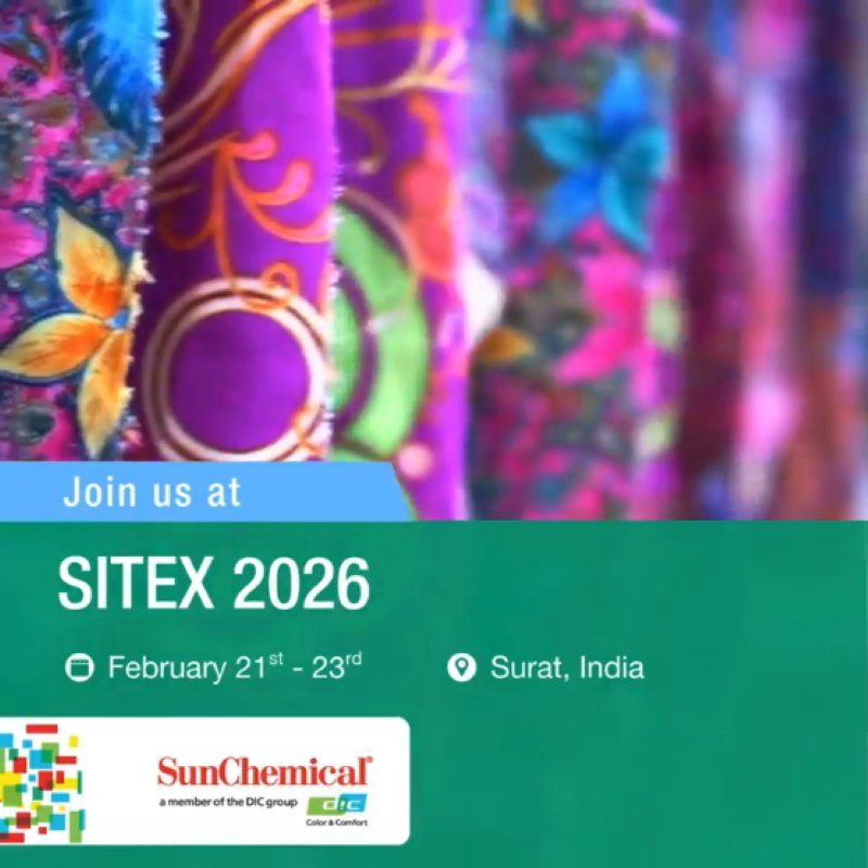 Sun Chemical Unveils Next-Generation Digital Textile Printing Solutions at SITEX 2026