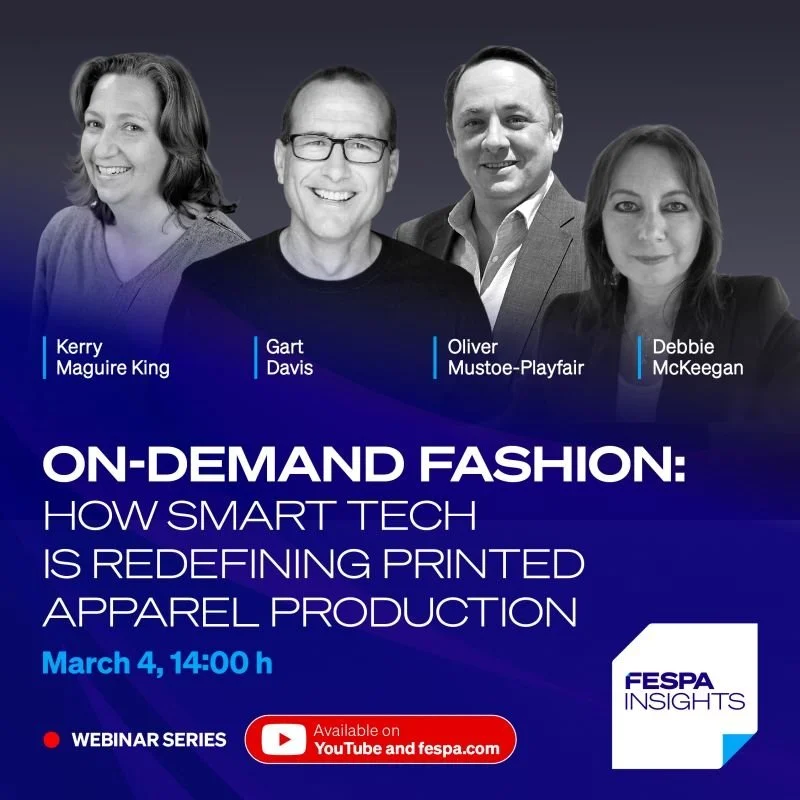 FESPA Announces Critical Webinar On How Smart Technology Is Redefining Sustainable On-Demand Fashion