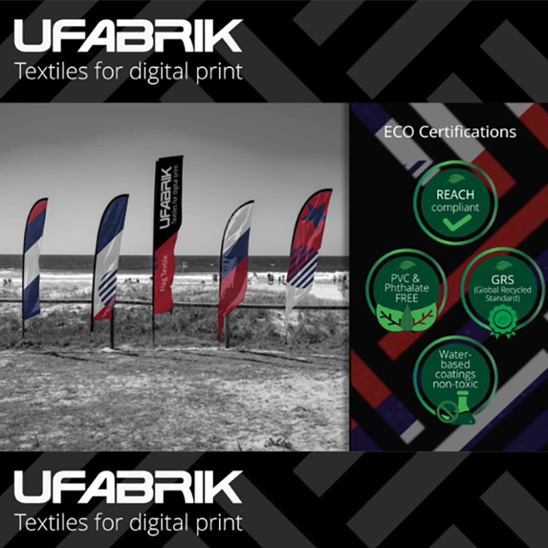 UFABRIK Recommends Its Innovative Sustainable Flag Textile For All External Graphic Applications