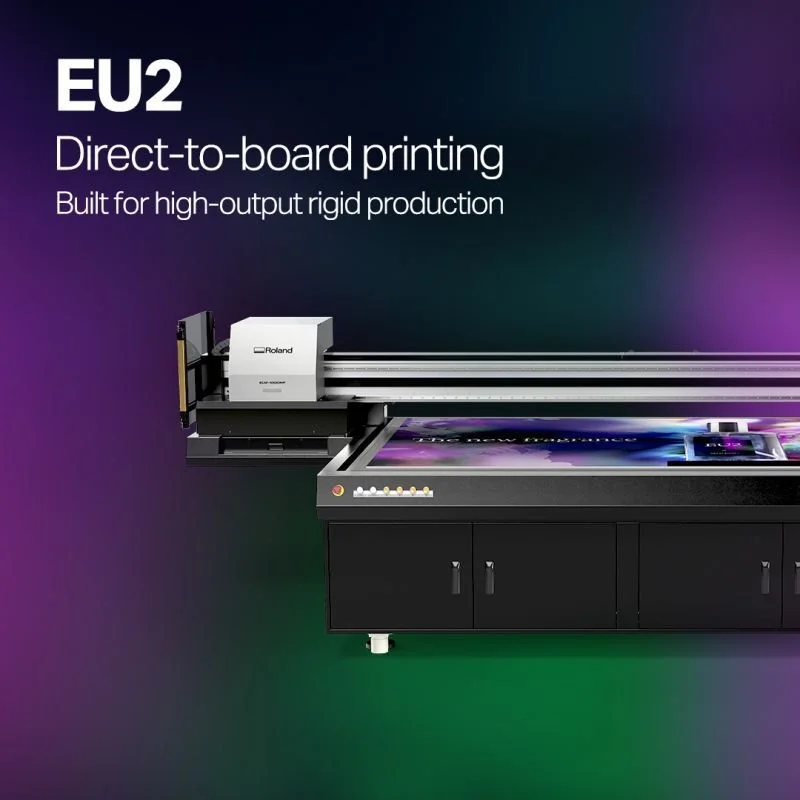 Roland DG launches EU2-1000MF ─ Simplifying High-Output Board Production With Direct-To-Board UV Flatbed Printing
