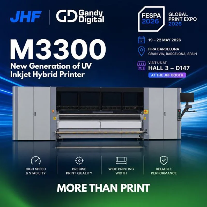 GandyDigital To Unveil The M3300 At FESPA 2026 ─ Pioneering Sustainable Versatility In Print