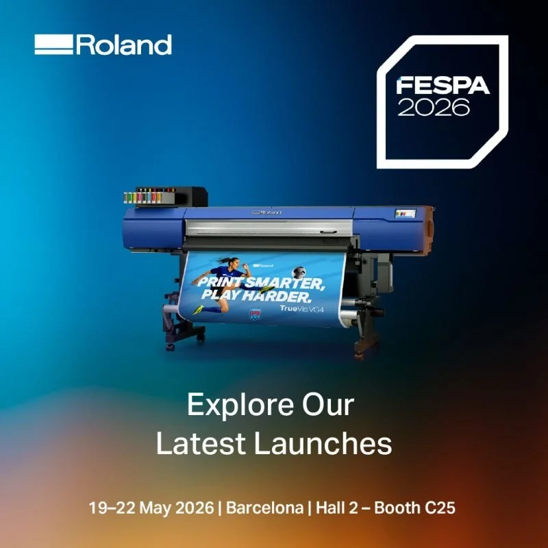 Roland DG Makes Its Mark at FESPA Global Print Expo 2026 with New Brand, New Technologies and Live Personalisation Insights