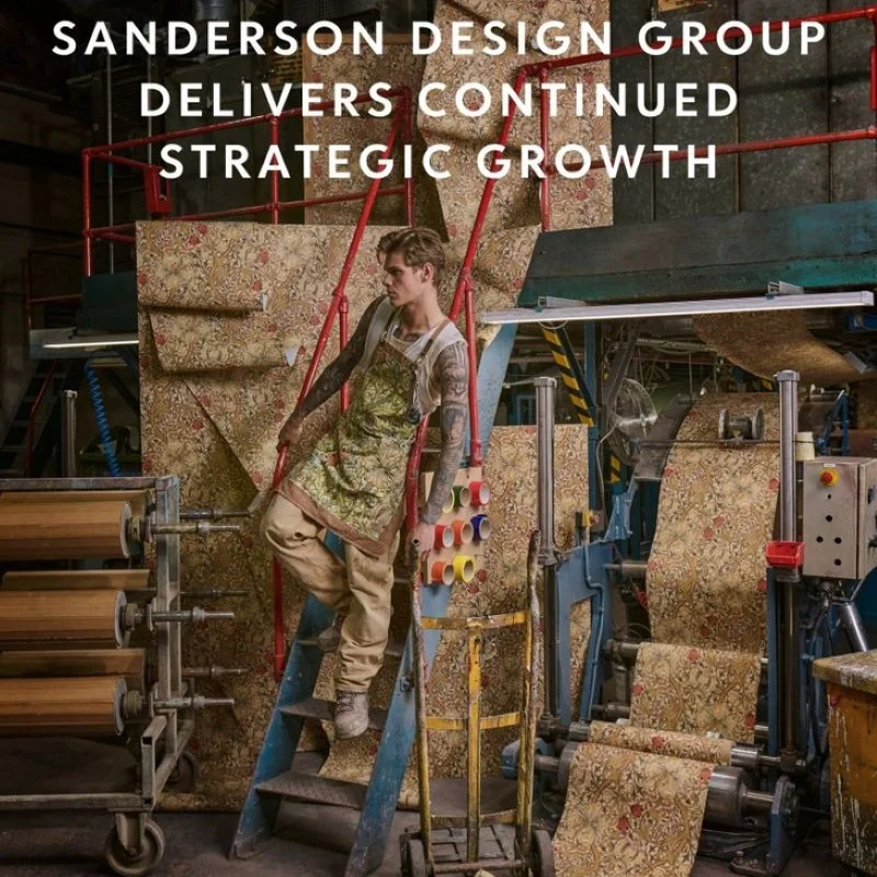 Sanderson Design Group PLC. Delivers Strong First-Half Growth ─ Driven By Record North America Demand And Successful Highgrove Launch