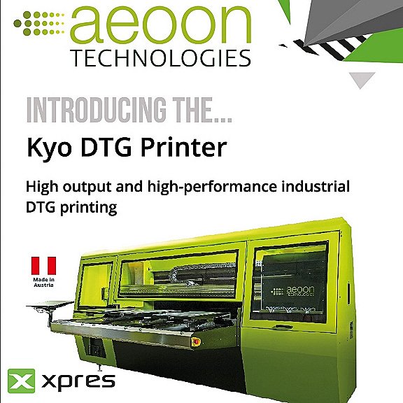 Expliciet Aanvankelijk pijnlijk Xpres Say That With The aeoon KYO DTG Digital Printer High Performance  Industrial DTG Printing Is Here — TEXINTEL