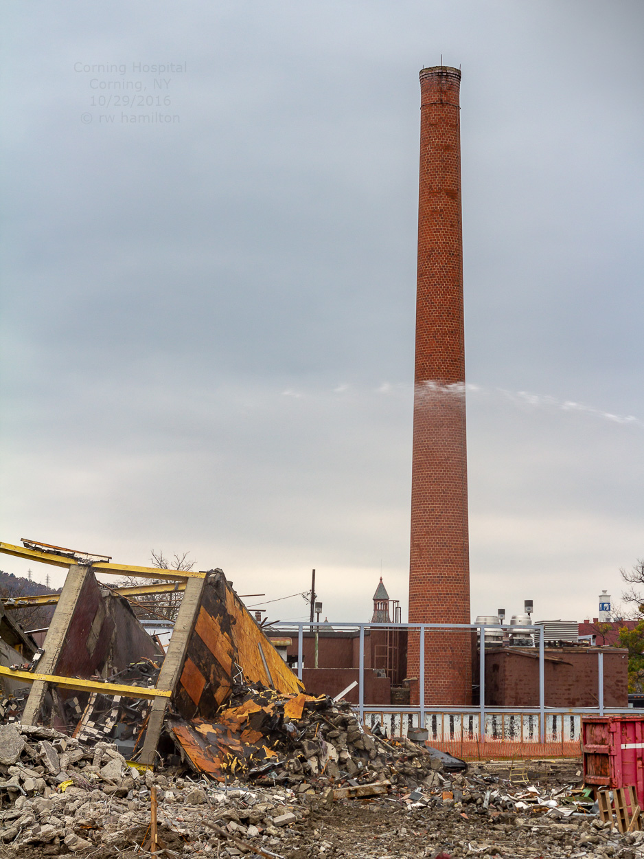 The Rockwell Museum, Corning Hospital's Historic Chimney and The LIttle Joe Tower.
