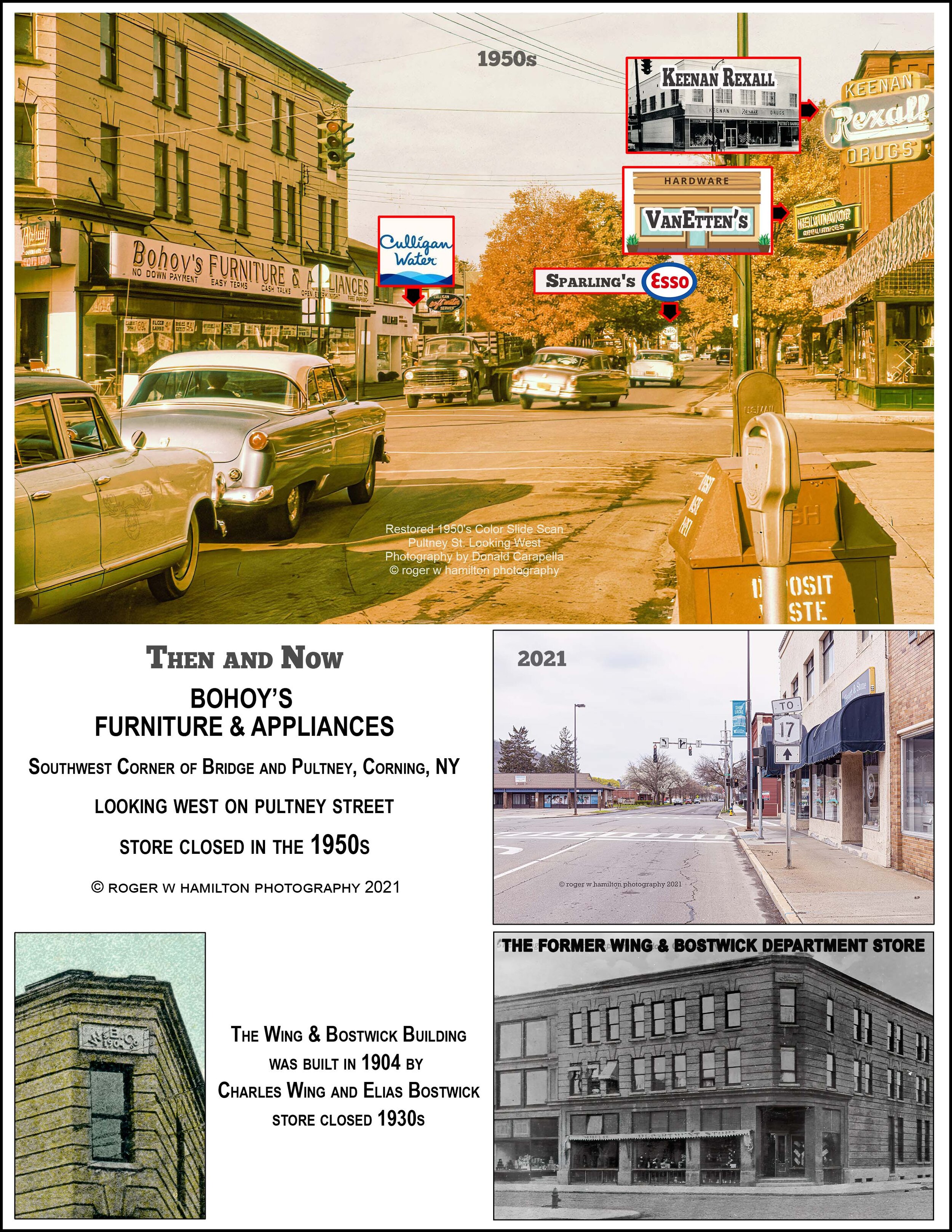 1950s Busy Corner on Corning's Northside