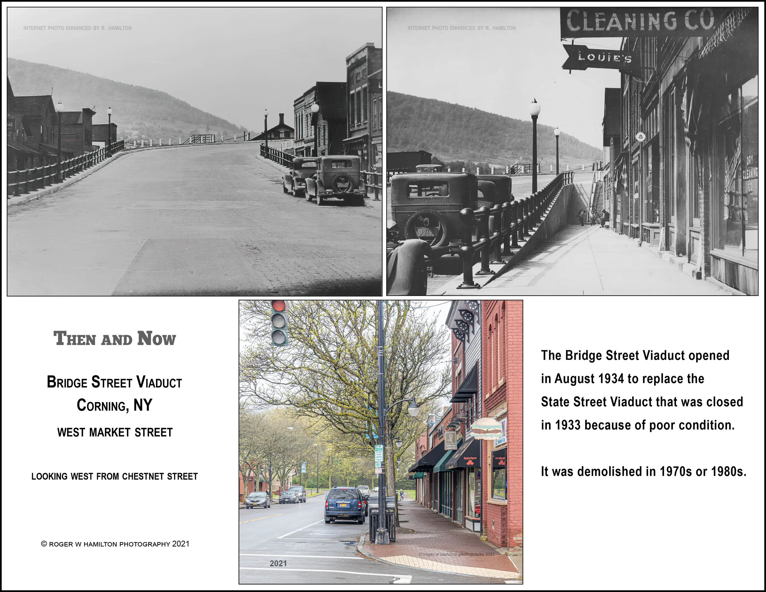 Bridge Street Viaduct looking west on Market Street 