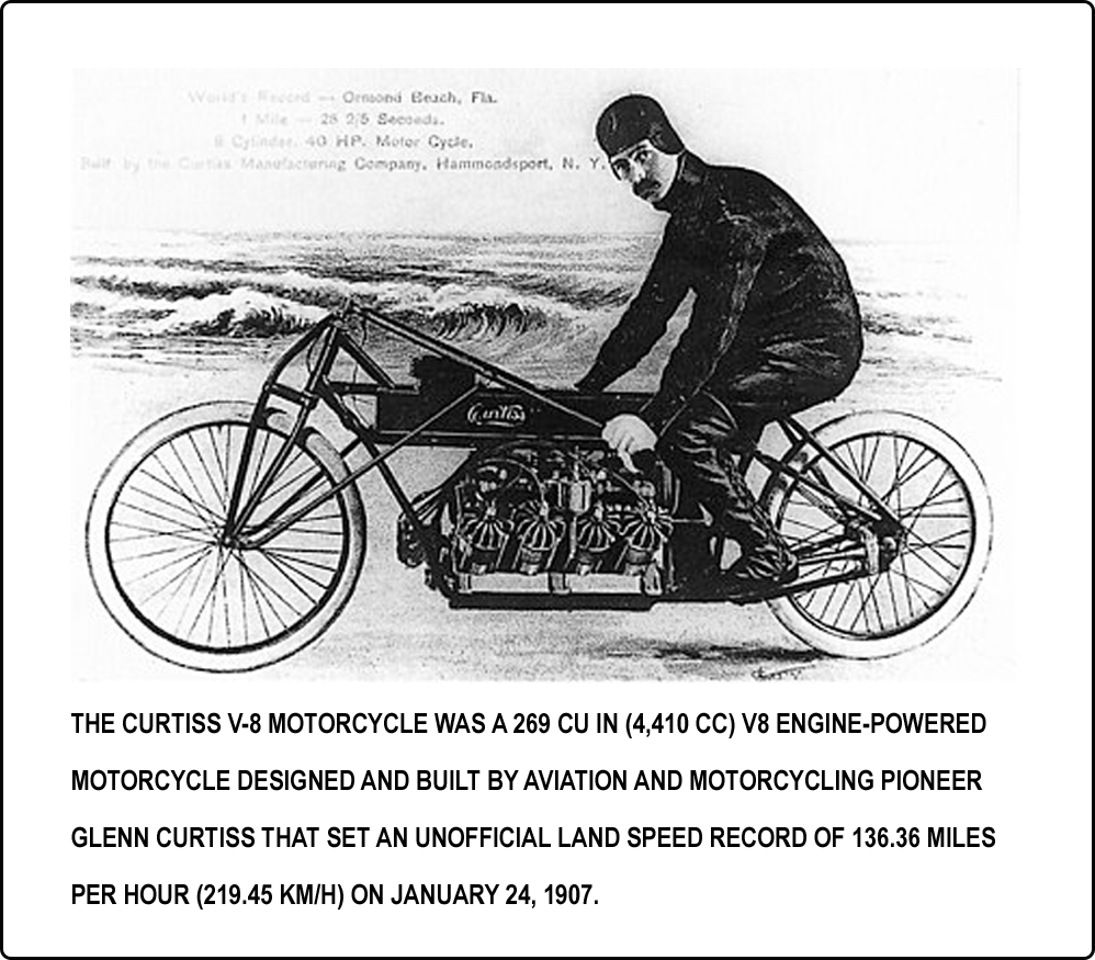 The fastest man on Earth, January 1907 at Ormond Beach Florida he recorded a record-setting speed of 136 mph 