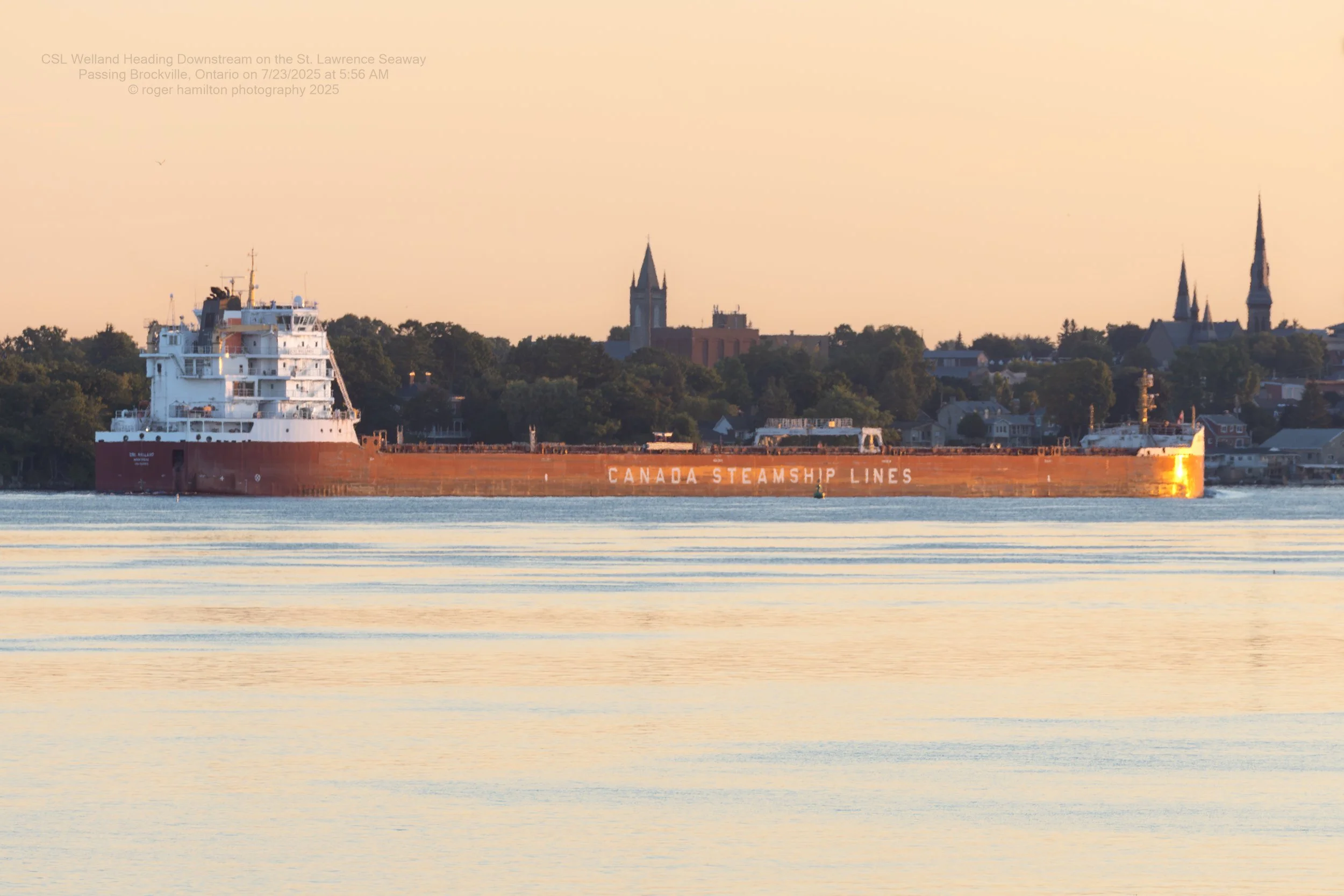 Brockville Sunrise for the CSL WELLAND