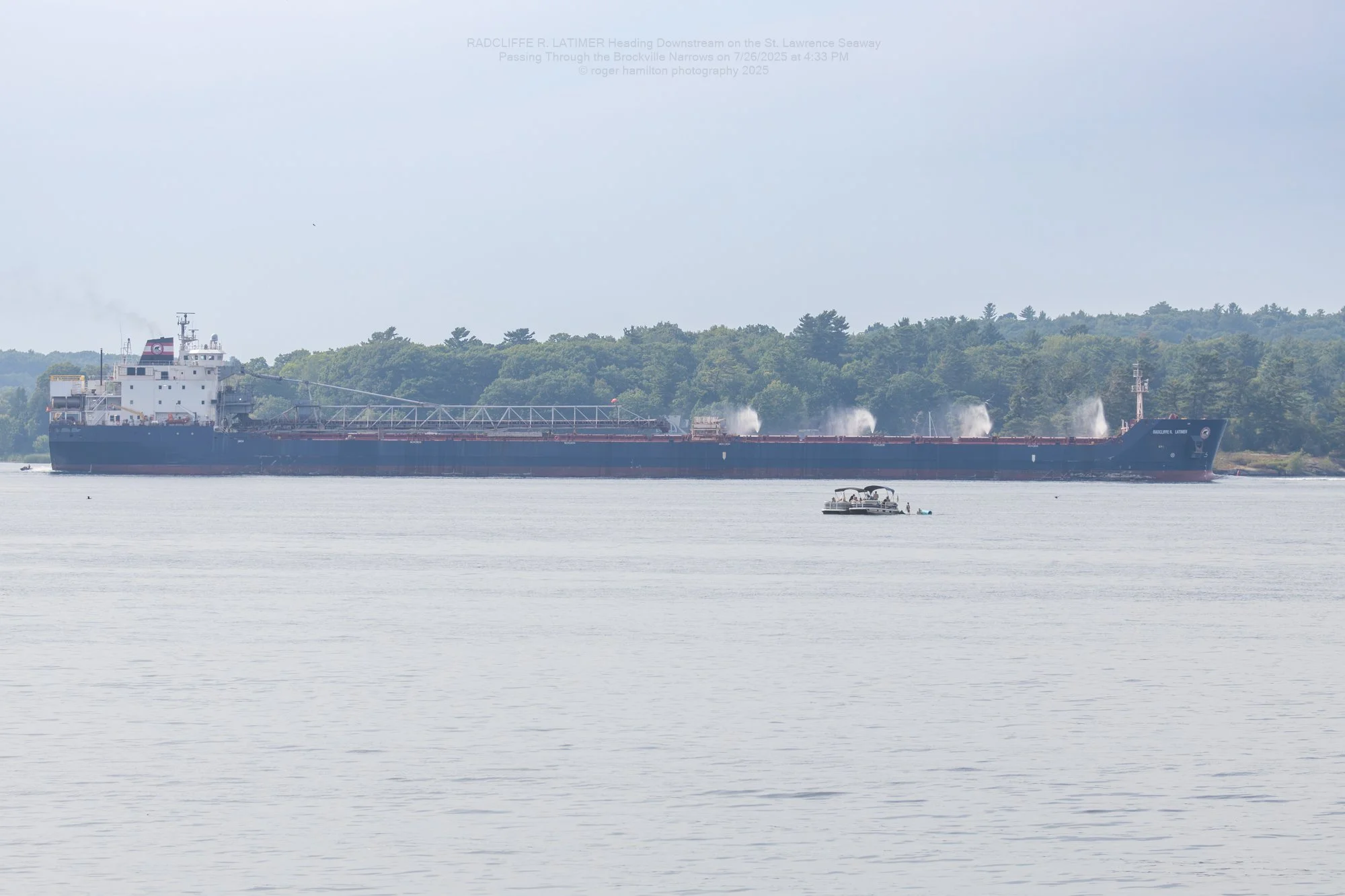 RADCLIFFE R. LATIMER passing through the Brockville Narrows