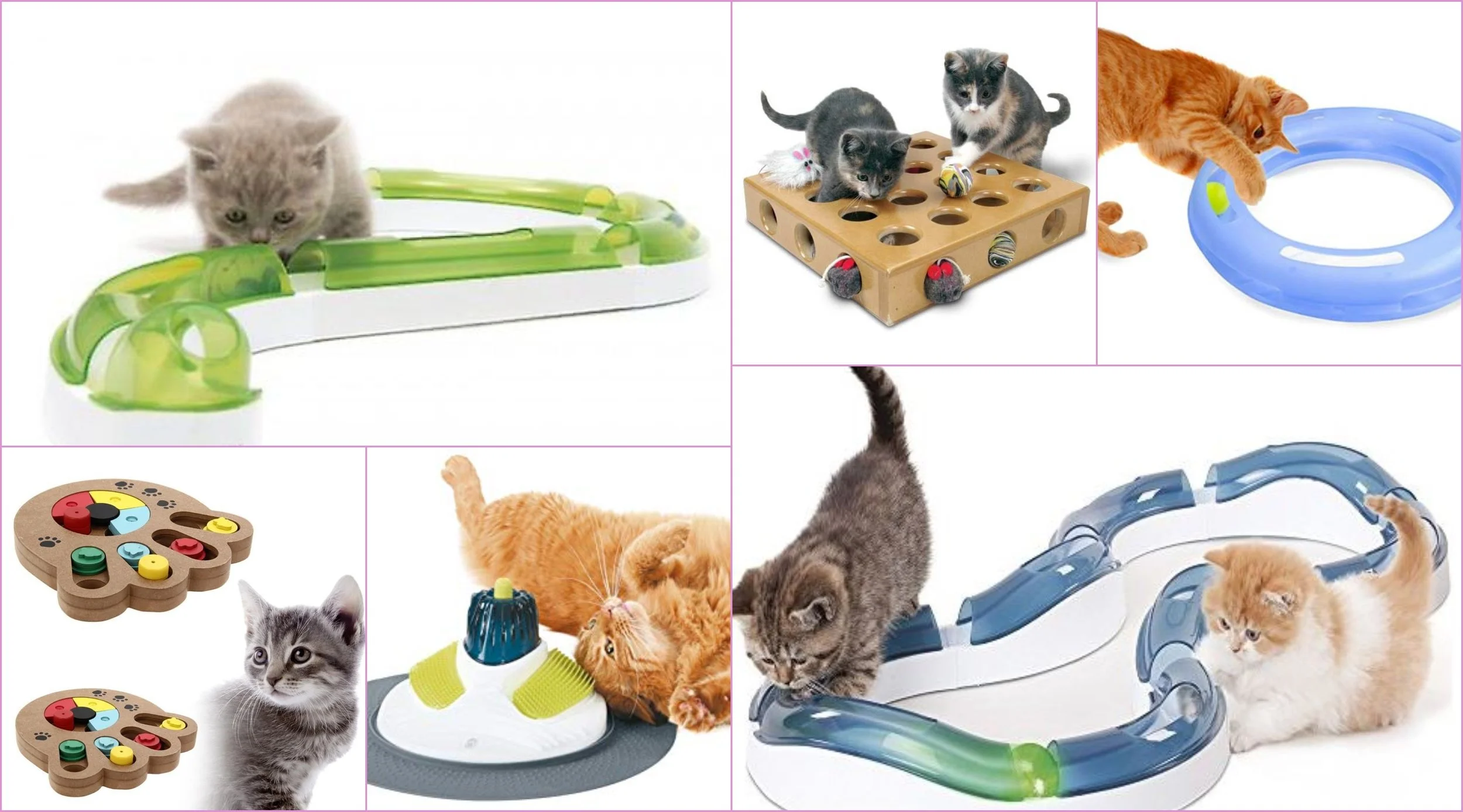 Types of interactive toys and puzzles.