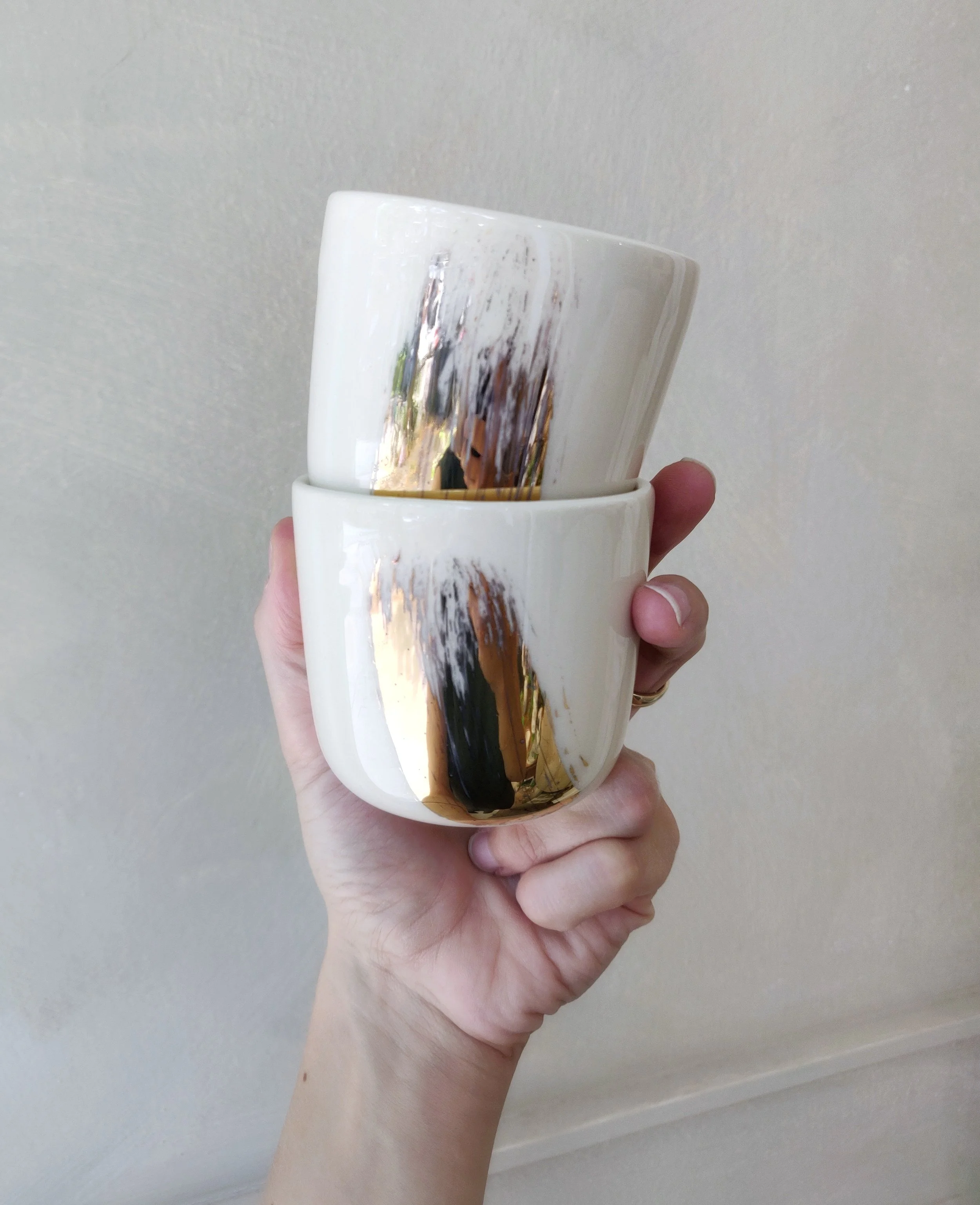 Cup Brushed with Gold