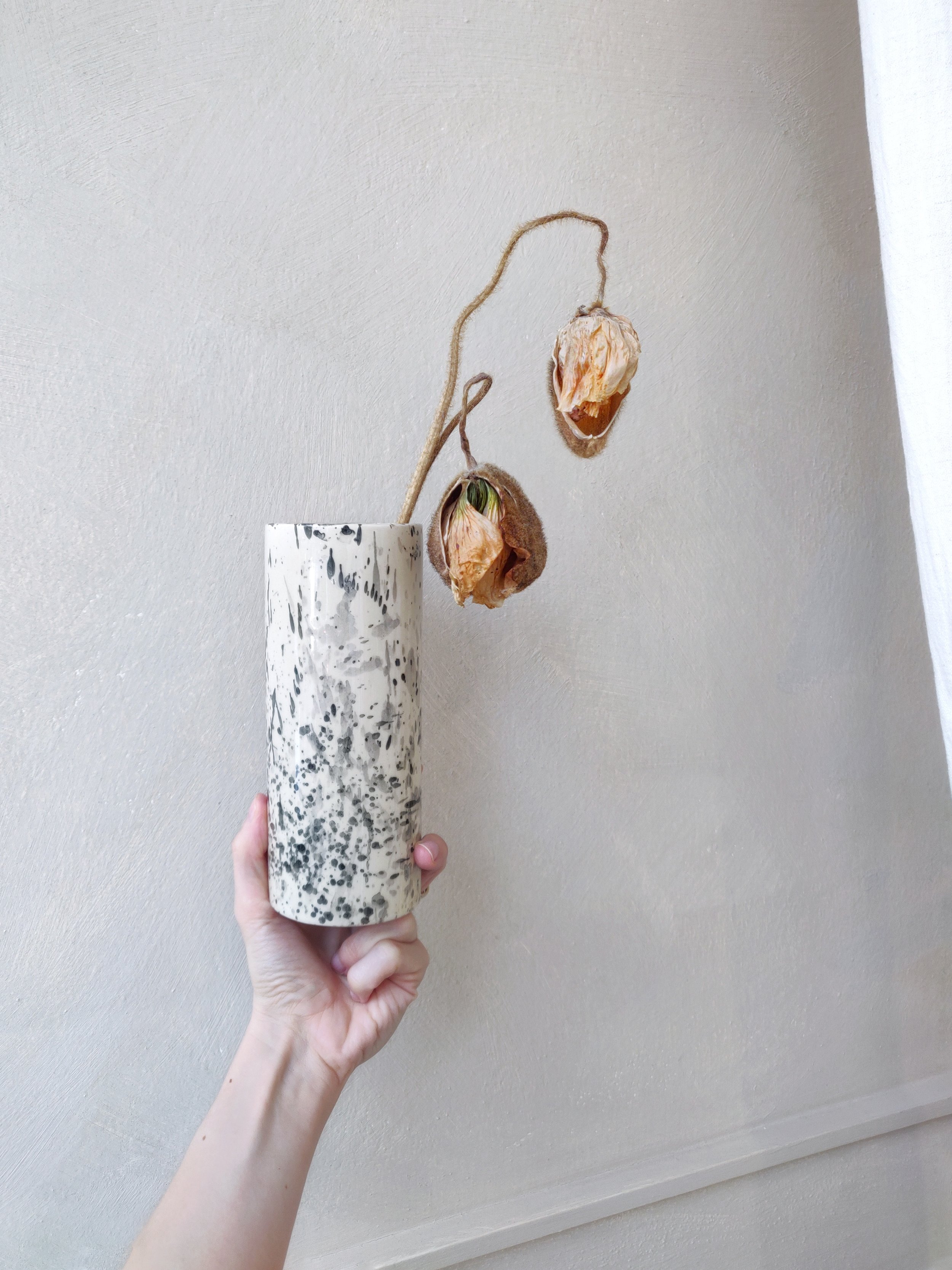 Black Blotted Vase #2