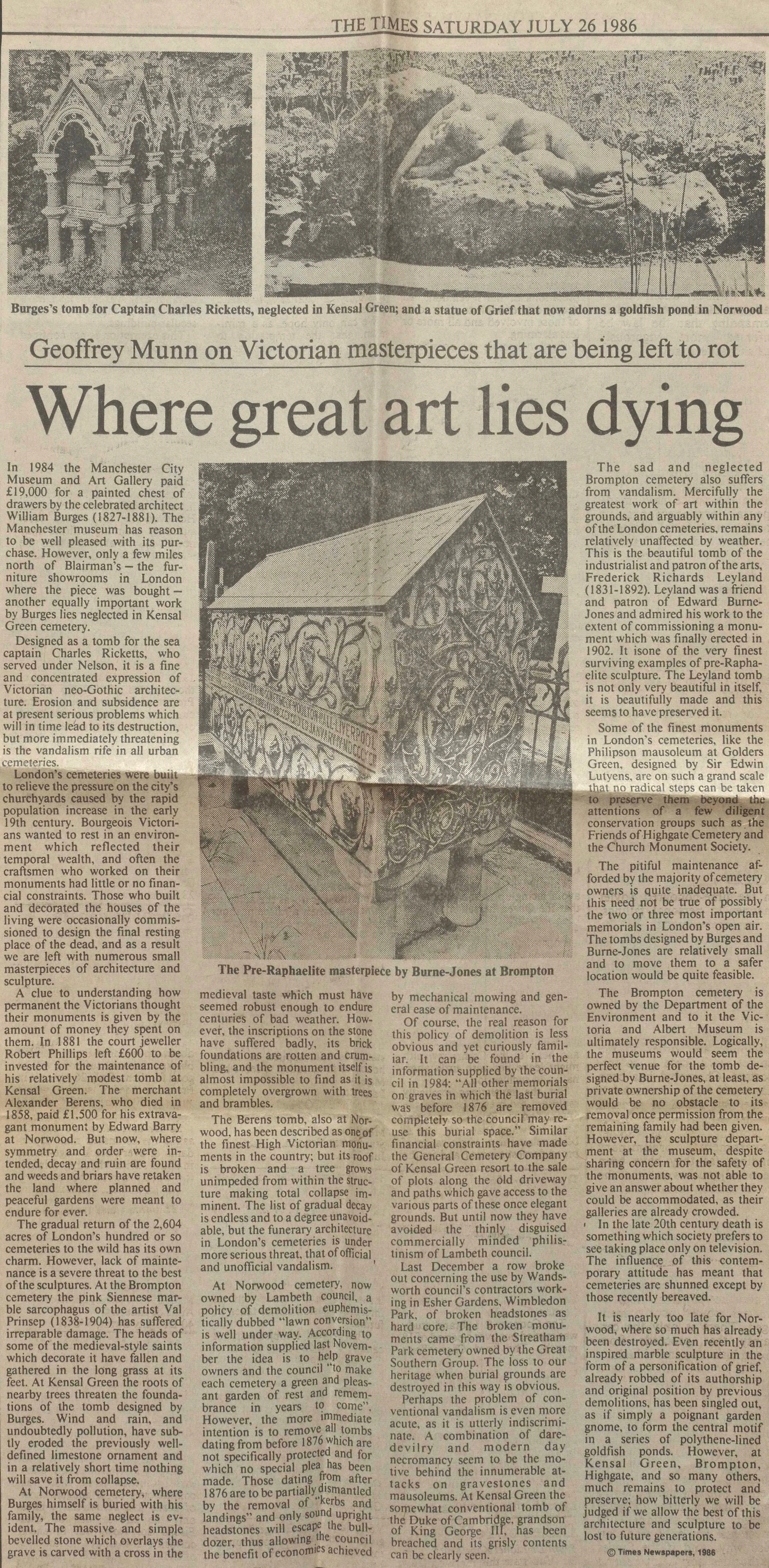 Where Great Art Lies Dying