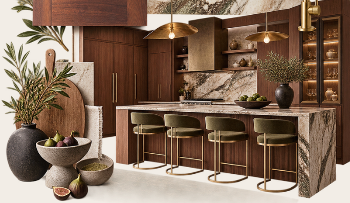 Custom kitchen interior featured in Austin Home Magazine's Design for Impact competition